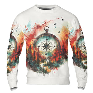 Compass Colorful Not All Who Wander Are Lost All Over Print