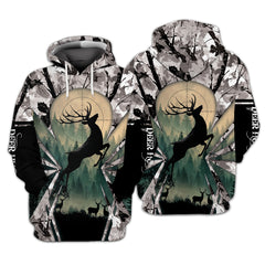 Deer Hunting Peaceful Forest All Over Print Shirt