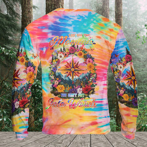 Live For The Moments Compass Flower All Over Print Shirt