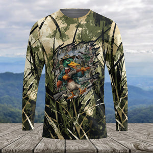 America Mallard Duck Hunting Camo All Over Print Shirt