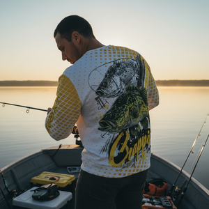 Custom Name Crappie Fish Yellow All Over Print Shirt