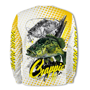 Custom Name Crappie Fish Yellow All Over Print Shirt