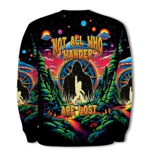 Not All Who Wander Are Lost Bigfoot All Over Print Shirt