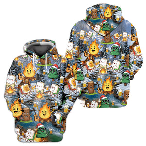 Camping Drinking Beer Party All Over Print Shirt
