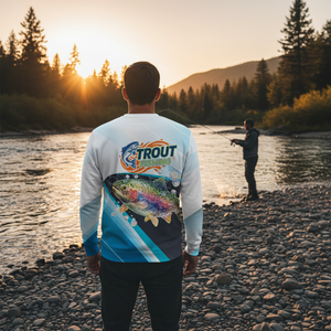 Trout Fish Blue Sport All Over Print Shirt