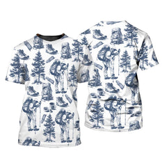 Vintage Hiking Camp All Over Print Shirt