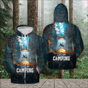 Let's Go Camping UFO All Over Print Shirt