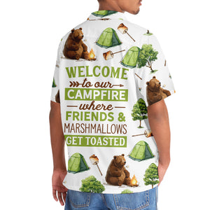 Campsite Where Friends and Marshmallow Get Toasted Hawaiian Shirt