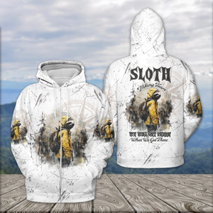 Sloth Hiking Team Will Get There All Over Print Shirt