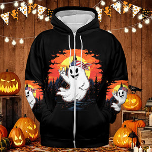 Spooky Boo In The Forest All Over Print Shirt