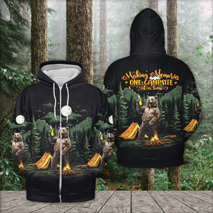 Making Memories Camping Bear All Over Print Shirt