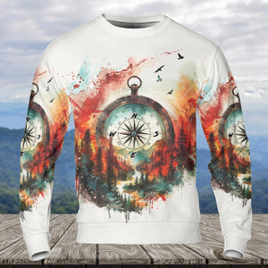 Compass Colorful Not All Who Wander Are Lost All Over Print