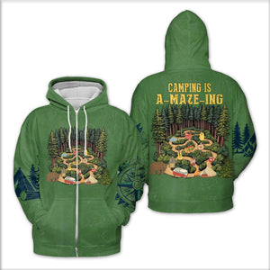 Camping Is A-Maze-Ing All Over Print Shirt