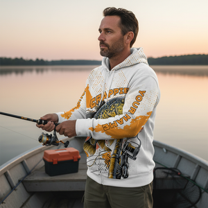Custom Name Crappie Fish Orange All Over Print Shirt