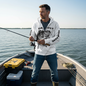 Custom Name Crappie Fish Gray All Over Print Shirt