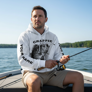Custom Name Crappie Fish Gray All Over Print Shirt