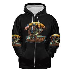 Bassquatch Retro All Over Print Shirt