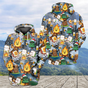 Camping Drinking Beer Party All Over Print Shirt