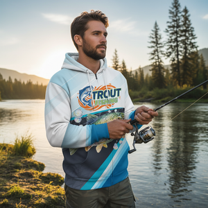 Trout Fish Blue Sport All Over Print Shirt