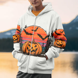 Retro Spooky Vintage Camping Vibes Halloween All Over Print Shirt