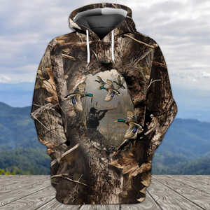 Duck Hunting Camouflage Fabric All Over Print Shirtt
