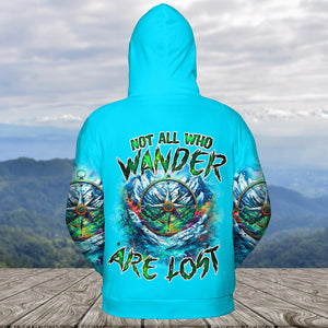 Compass Not All Who Wander Are Lost All Over Print Shirt