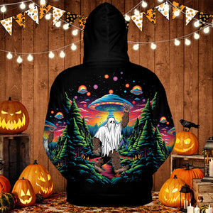 Bigfoot Boo Rock On All Over Print Shirt