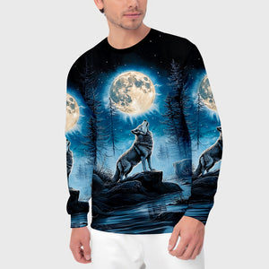 Wolf Moon Light Art All Over Print Shirt