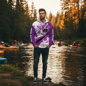 Custom Name Kayaking Purple All Over Print Shirt