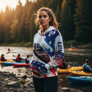 Custom Name Kayaking America All Over Print Shirt