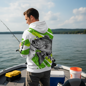 Custom Name Crappie Fish Green All Over Print Shirt
