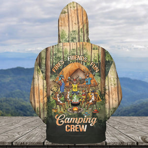 Friends, Fires, Fun Camping Crew Deer All Over Print Shirt