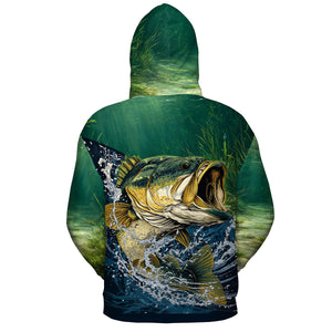 Largemouth Bass Vintage All Over Print Shirt