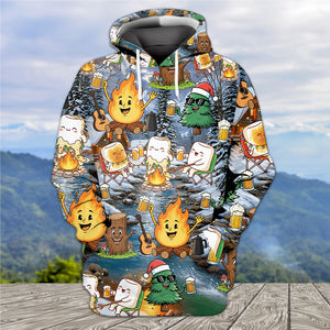 Camping Drinking Beer Party All Over Print Shirt
