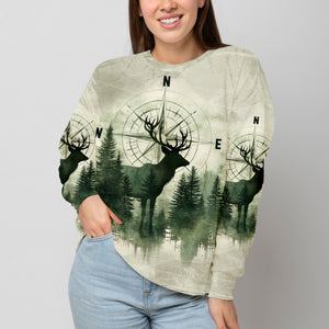 Into The Forest Deer Exposure All Over Print Shirt