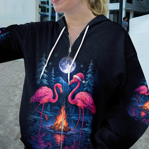 Crazy Friends Camping Memories Flamingo Christmas All Over Print Shirt