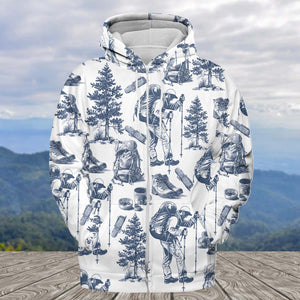 Vintage Hiking Camp All Over Print Shirt