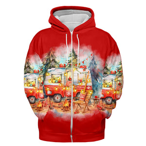 Red All I Want For Christmas Is Camping All Over Print Shirt