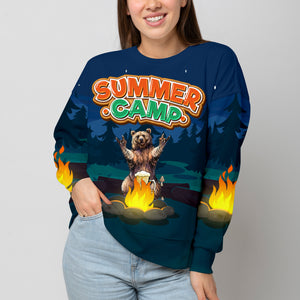 Summer Camp Grizzly Bear All Over Print Shirt