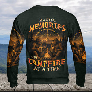 Bigfoot Making Memories One Campfire At A Time All Over Print Shirt