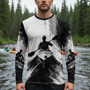Black And White Kayaking Lover All Over Print Shirt