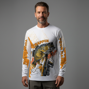 Custom Name Crappie Fish Orange All Over Print Shirt