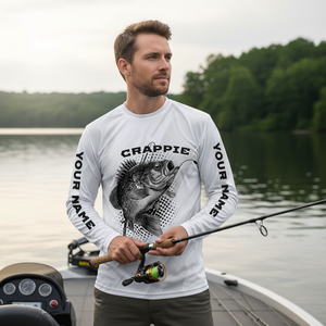 Custom Name Crappie Fish Gray All Over Print Shirt
