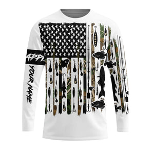 Custom Name Crappie Fish Black All Over Print Shirt