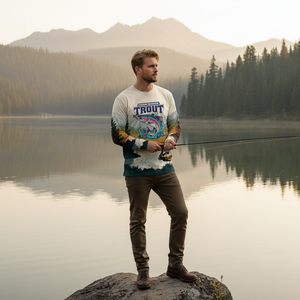 Trout Fish Lover Vintage All Over Print Shirt