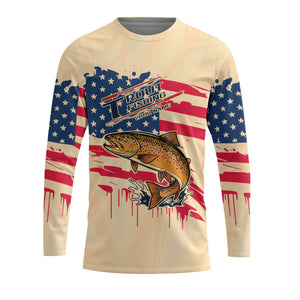 Vintage America Custom Name Trout Fishing All Over Print Shirt