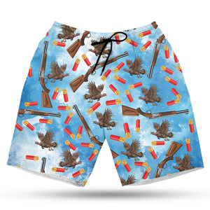 Wild Turkeys Hunting Blue Hawaiian Shirt
