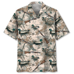 Camouflage Duck Hunting Hawaiian Shirt