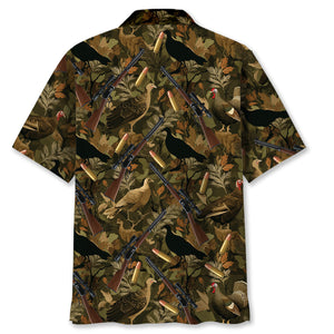 Camouflage Wild Turkey Hunting Hawaiian Shirt