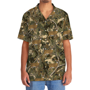 Camouflage White-tailed Deer Hunting Hawaiian Shirt